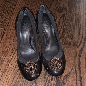 Tory Burch Black Leather Heel